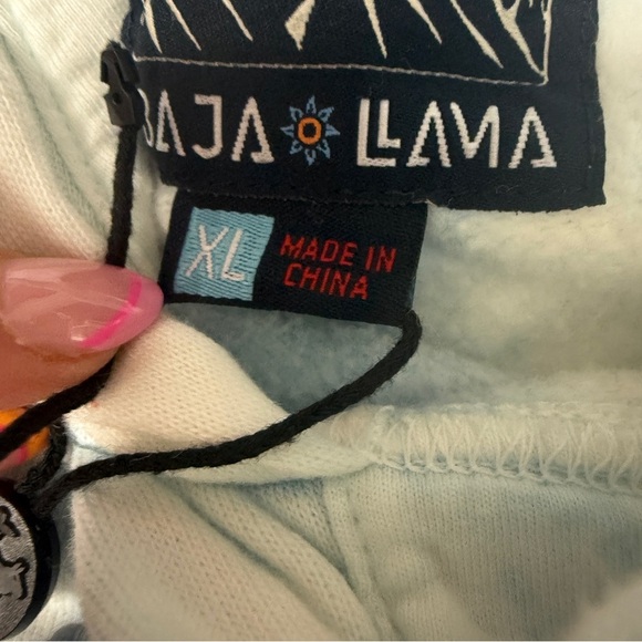 Baja Llama Jellyfish organic cotton hoodie sweatshirt - Picture 7 of 11